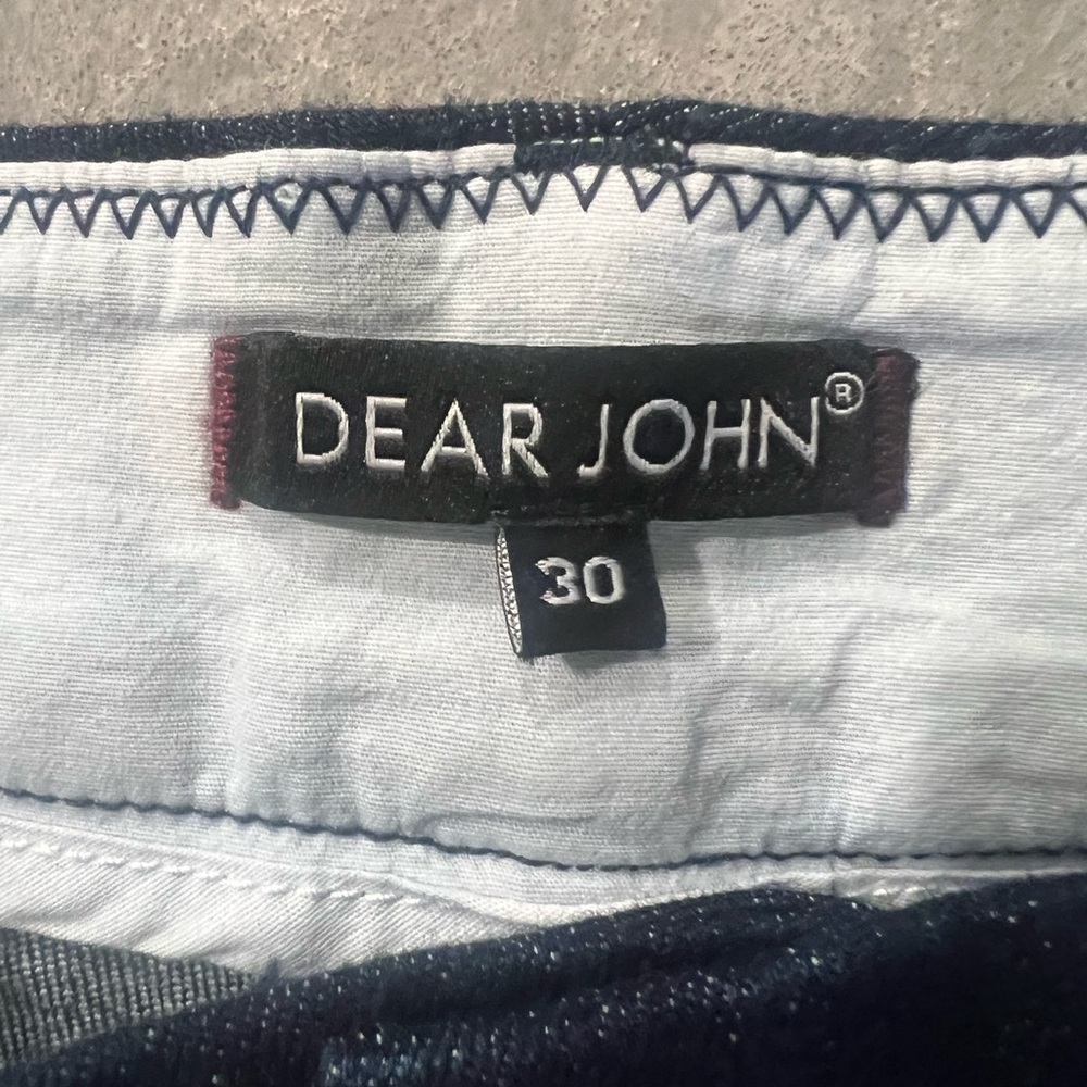 NWT DEAR JOHN Finnegan Roll Cuff Shorts in Indigo Dark Wash 4” Size 30 - Picture 4 of 6